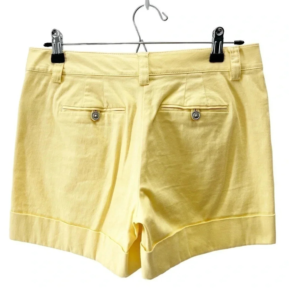 White House  Black Market Shorts Cuffed Yellow Size 2 - Picture 5 of 15